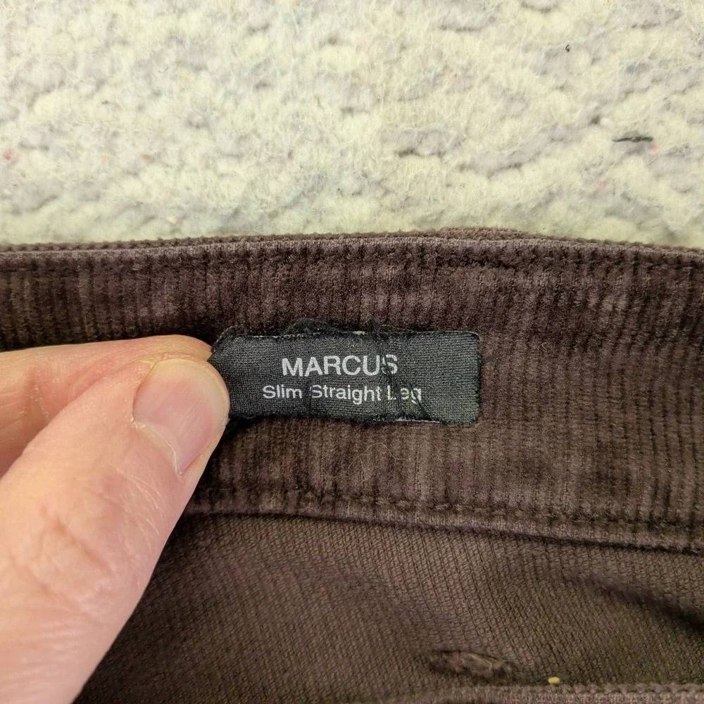 Mavi Marcus Slim Straight Leg Corduroy Pants Mens 40/30 Dark Brown‎ Stretch - Picture 3 of 10